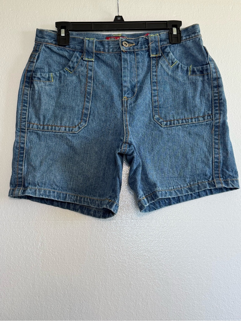 Vintage Faded Glory Y2K 2005 Utility Carpenter Jean Shorts Size 10